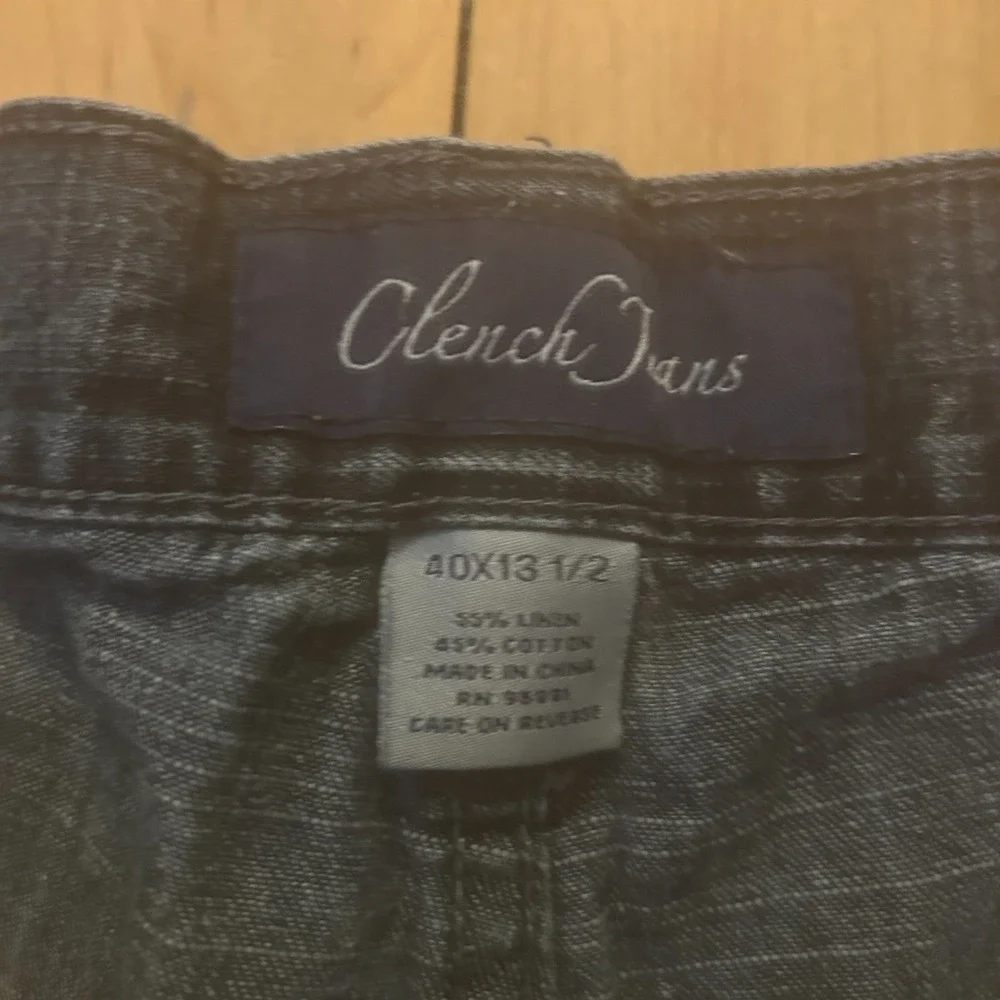 Vintage Clench Jeans Shorts Size 40x13 Y2K Faded Blue Skater Grunge Streetwear